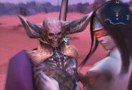 Zalera summoned in battle in Final Fantasy XII.