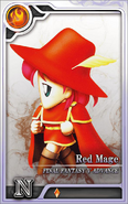 Lenna as a Rank N Red Mage card.