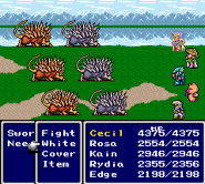 Rydia as a pig (SNES).