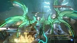 The Garuda Interceptor charges its attack.