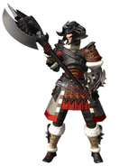 Warrior render for the original Final Fantasy XIV.