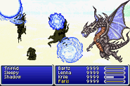 Summon sequence in Final Fantasy V (GBA).