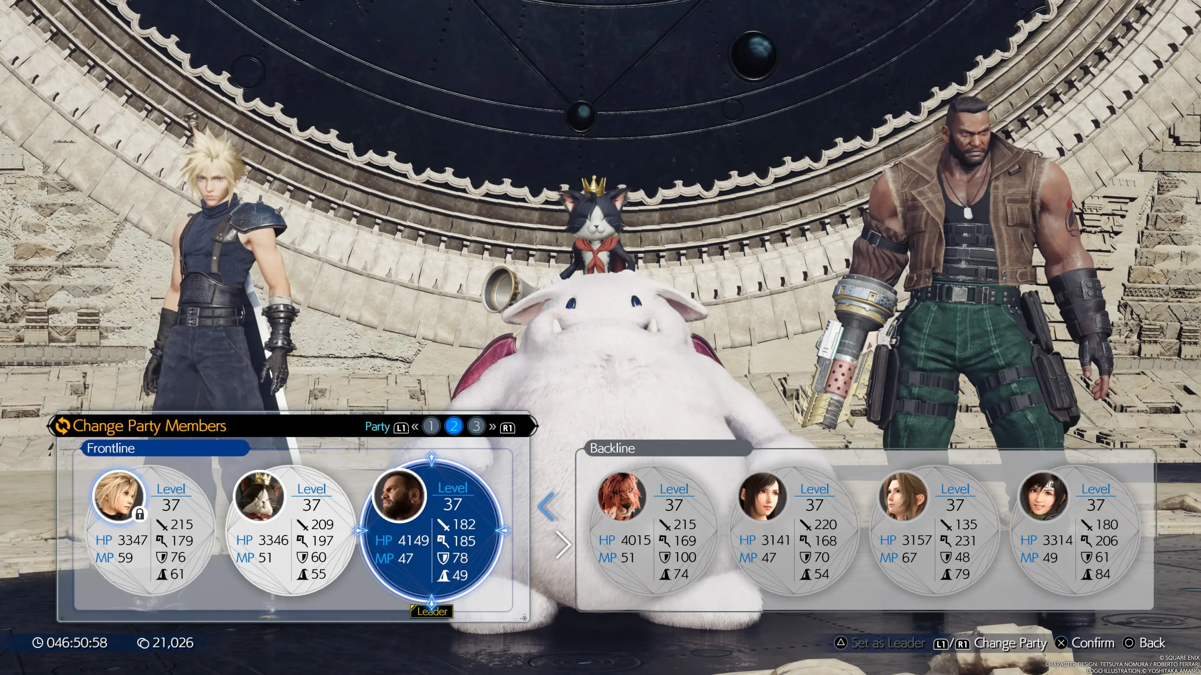 Final Fantasy VII Rebirth Party menu