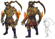 Ifrit artwork for FFVII Remake