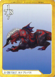 RARE Diablos G-90 Lv-9 GF Final Fantasy VIII: Triple Triad card 1999 Bandai  FF8