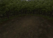 Battle background for another forest in Final Fantasy IX.