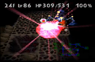 Carbuncle using Ruby Light in Chocobo's Dungeon 2.