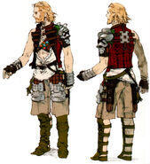 Later concept art. Basch's facial hair still differs from his in-game appearance.