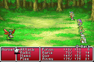 Barrier status in Final Fantasy II (GBA).
