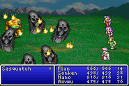Fear cast on the enemy party in Final Fantasy II (GBA).