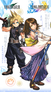 Cloud and Yuna in Puzzle & Dragons.