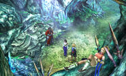 The camp site in Final Fantasy X.