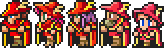 Main cast of Final Fantasy V as Red Mages.