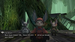 Three moogle layabouts in the Salikawood.