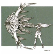 Concept art of Minerva using Judgement Arrow.
