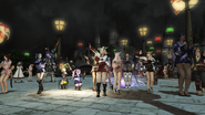 Players dancing with "Bomb Dance" emote in Moonfire Faire 2014.