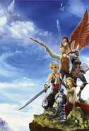 Vaan, Penelo, Balthier, Fran and Llyud