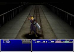 FFVII Cloud victory pose