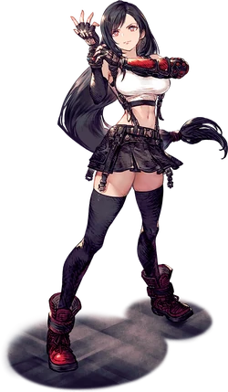 Tifa from Final Fantasy VII, a recurring Monk figure in the series.