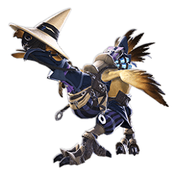 Chocobo with black mage barding.