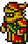 Animated sprite of Gogo's victory pose (SNES/PS/GBA).