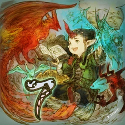 A Lalafell summoner, by Kenta Tanaka.
