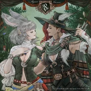 Viera and Hyur bards, by Ayumi Namae.