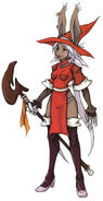 A viera as a Red Mage in Final Fantasy Tactics Advance.