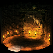 Temple of the ancients dinosaur mural.png