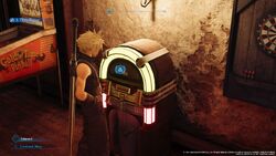 Jukebox in the Seventh Heaven bar from FFVII Remake