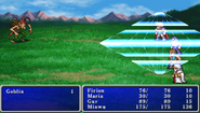 Barrier cast on the party in Final Fantasy II (PSP).