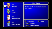 FFI Character Naming PSP