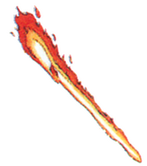 Concept art of Flame Staff from Final Fantasy III.