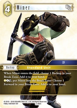 Miner [5-082C] Opus series card.