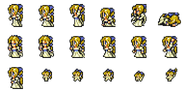 Set of Celes's "Opera Star" Wardrobe Record sprites.