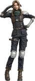 Aerith Midgar Infantry outfit from FFVII Rebirth render