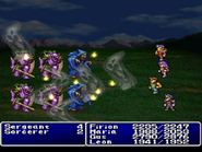 Fear cast on the enemy party in Final Fantasy II (PS).