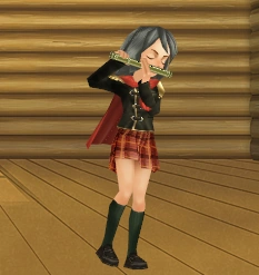 An avatar with Deuce's flute from the Square Enix Members Virtual World.