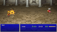 Attacking unarmed in Final Fantasy IV (PSP).