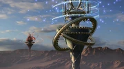 Materia & Spiritus's towers in World B.