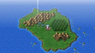 Adamant Isle Grotto on the world map in Final Fantasy IV: The After Years (PSP).