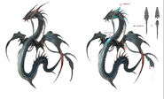 A Realm Reborn concept art, featuring an abandoned idea of Leviathan's barbs being removable via attacks.