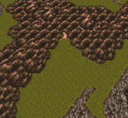 The entrance to Narshe in the World of Ruin (SNES).