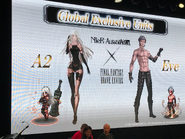 NieR: Automata collaboration featuring A2 and Eve announced at the Final Fantasy Brave Exvius FAN FESTA in Paris.