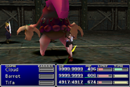 Tifa using Flash in Final Fantasy VII.