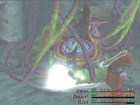 Kimahri performing the Jump Overdrive.