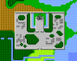 Saronia as seen on the world map (NES).