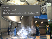 Squall uses magic inside from FFVIII