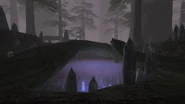 A glowing pool of water in the Sanctuary.