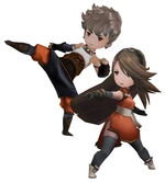 Tiz and Agnès as Monks in Bravely Default.